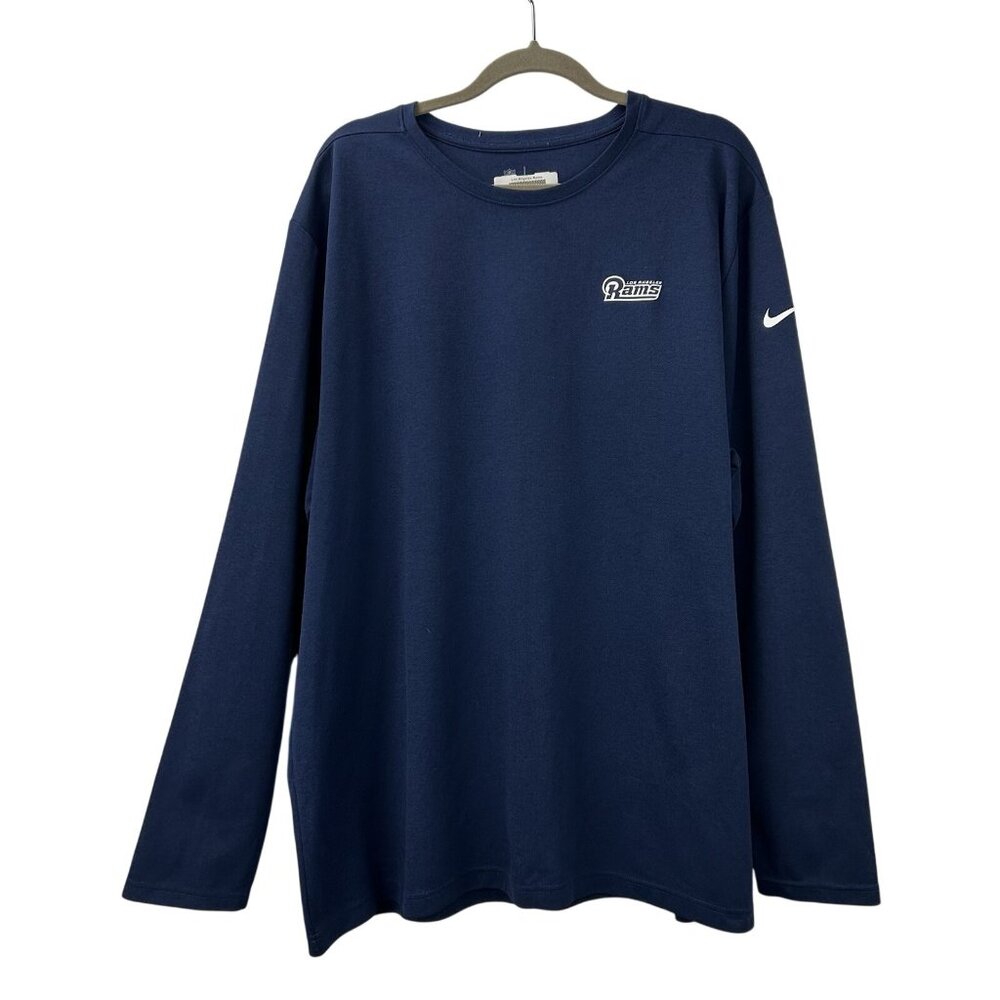 Los Angeles Rams Shirt Men’s size 3XL Blue NFL Football Nike Dri Fit Long Sleeve